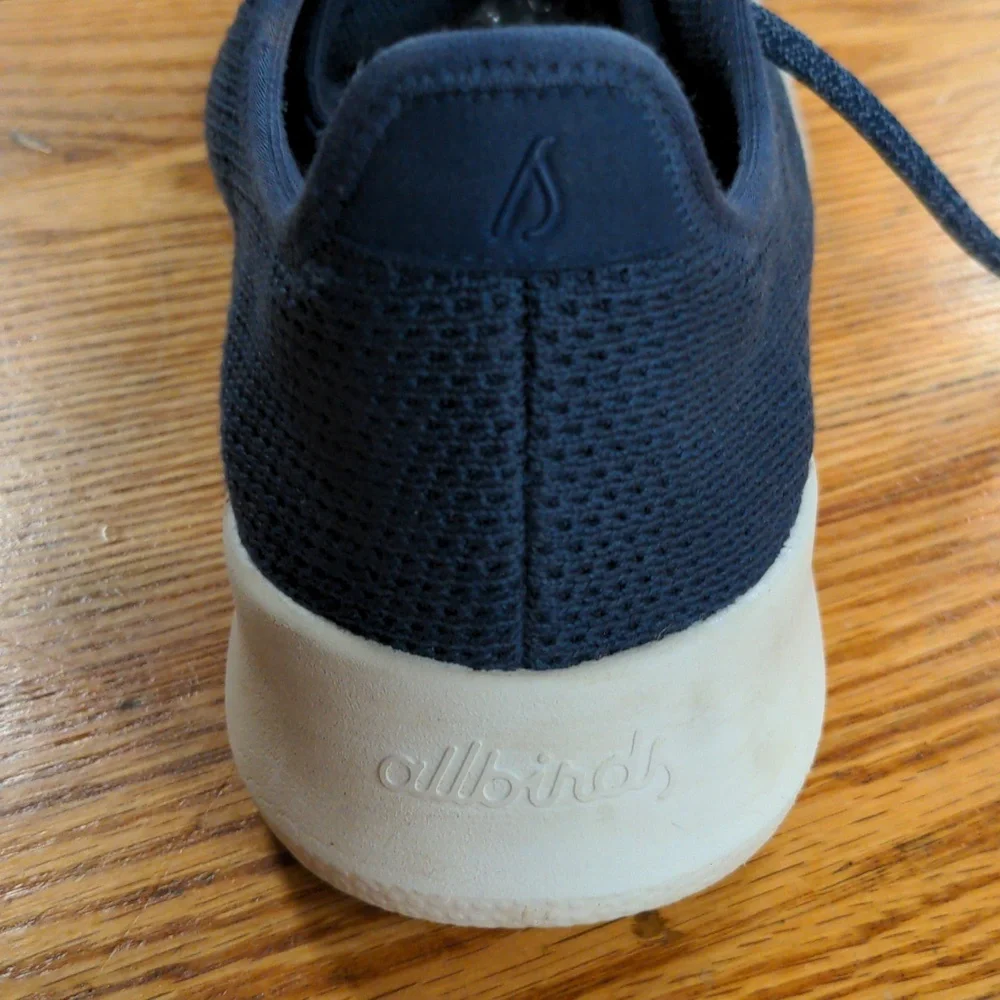 Allbirds Navy Tree Runner Sneakers Size 9 - Picture 6 of 12